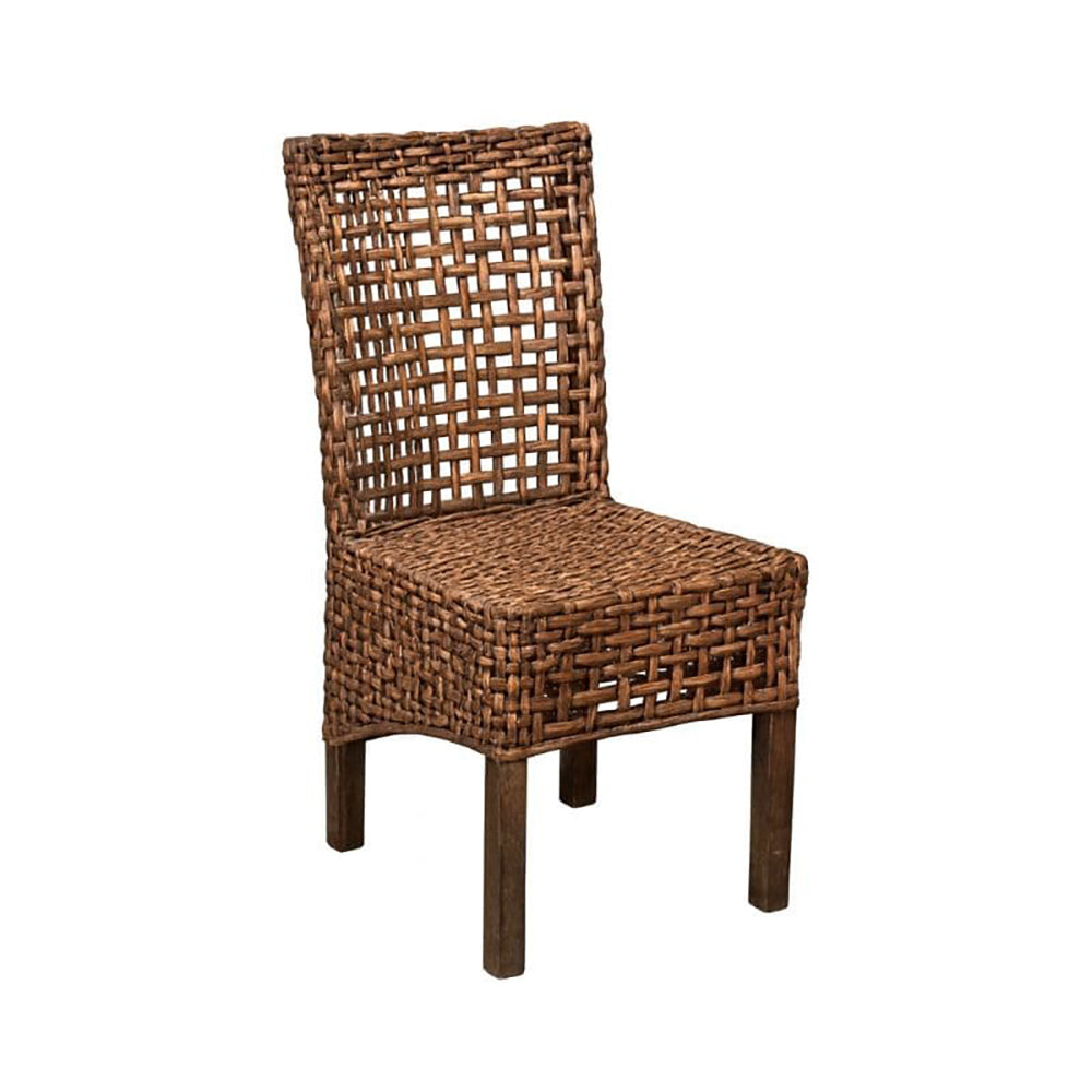 Weave Dining Chair
 Dark Rattan with Mango Wood Legs