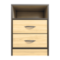 Foundation Two Drawers Pedestal Swiss Elm