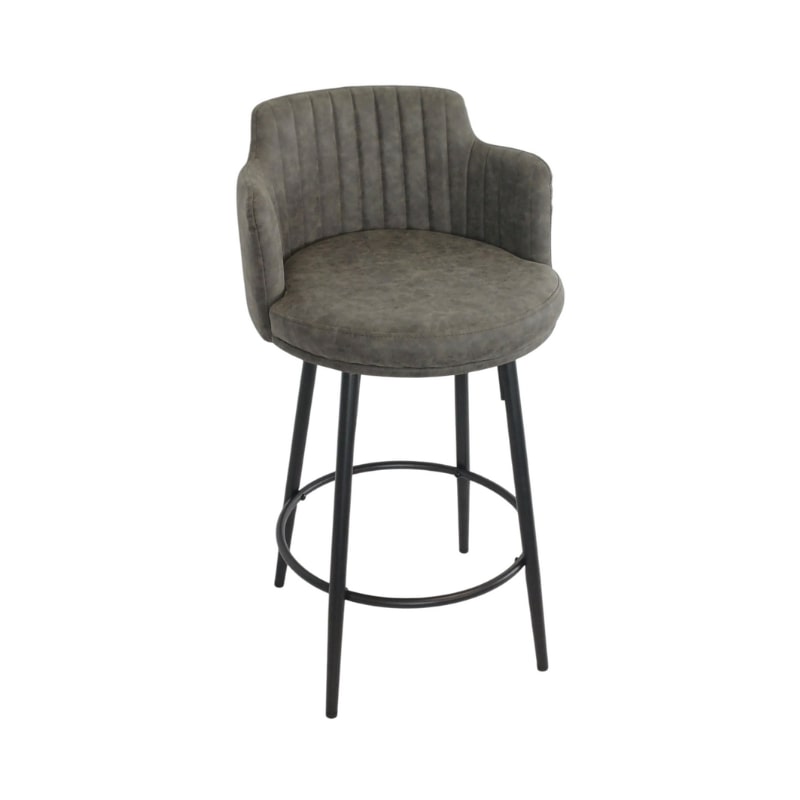Archie Swivel Bar Chair 65cm Grey