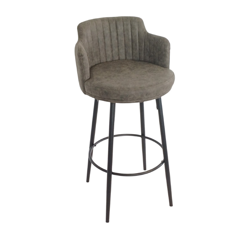 Archie Swivel Bar Chair 75cm Grey
