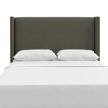 Makoya Charcoal Fabric Queen Bed Headboard