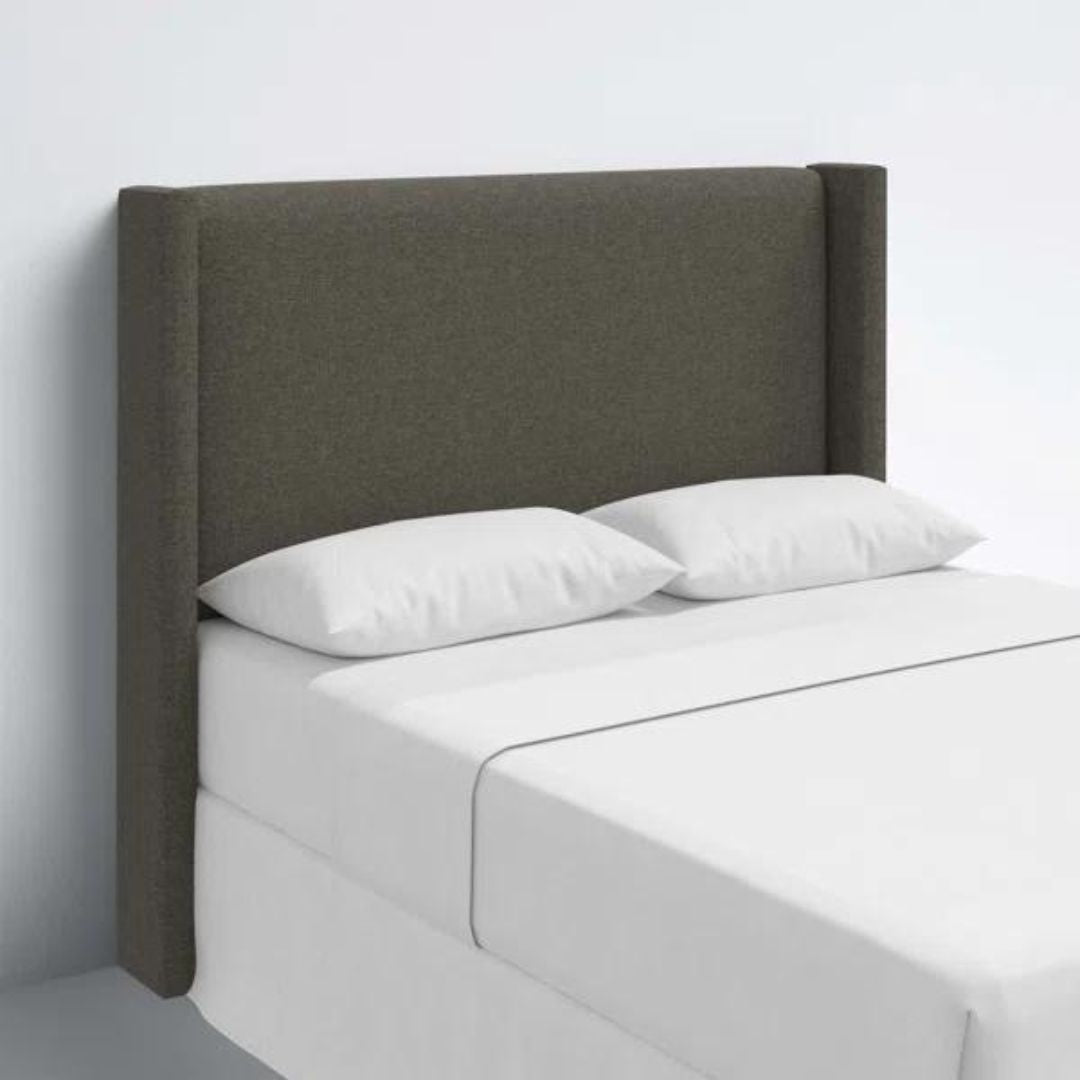 Makoya Navy Blue Fabric Queen Bed Headboard