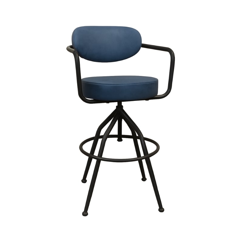 Brenda Swivel Bar Chair Metal Blue