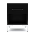 New York One Drawer Black Pedestal