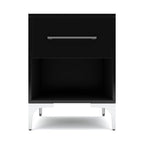 New York One Drawer Black Pedestal