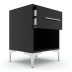 New York One Drawer Black Pedestal