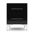 New York Two Drawer Black Pedestal