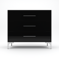 New York Dressing Table 900mm Black -3 Drawers