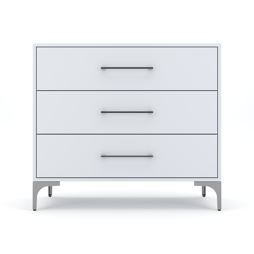 New York Dressing Table 900mm White - 3 Drawers