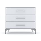 New York Dressing Table 900mm White - 3 Drawers
