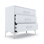New York Dressing Table 900mm White - 3 Drawers