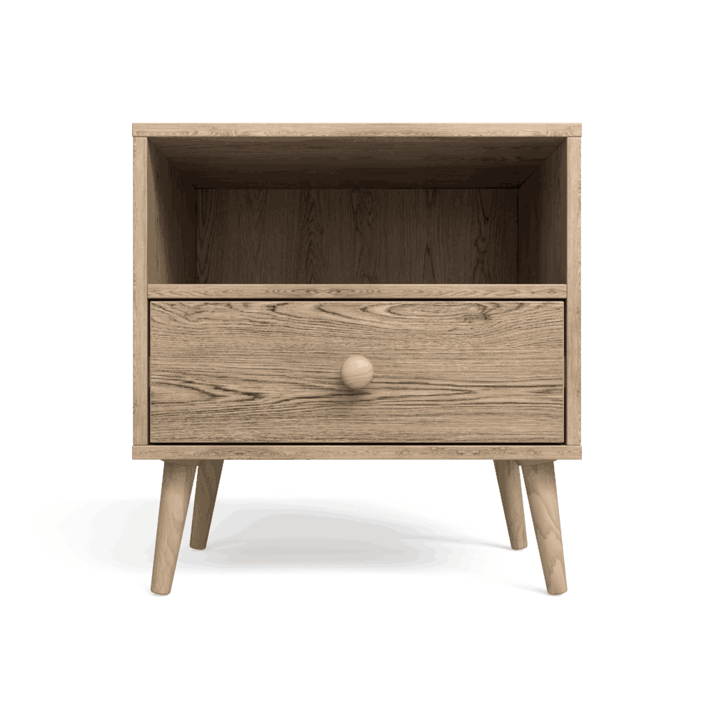 Scandinavian One Drawer Pedestal Alegria