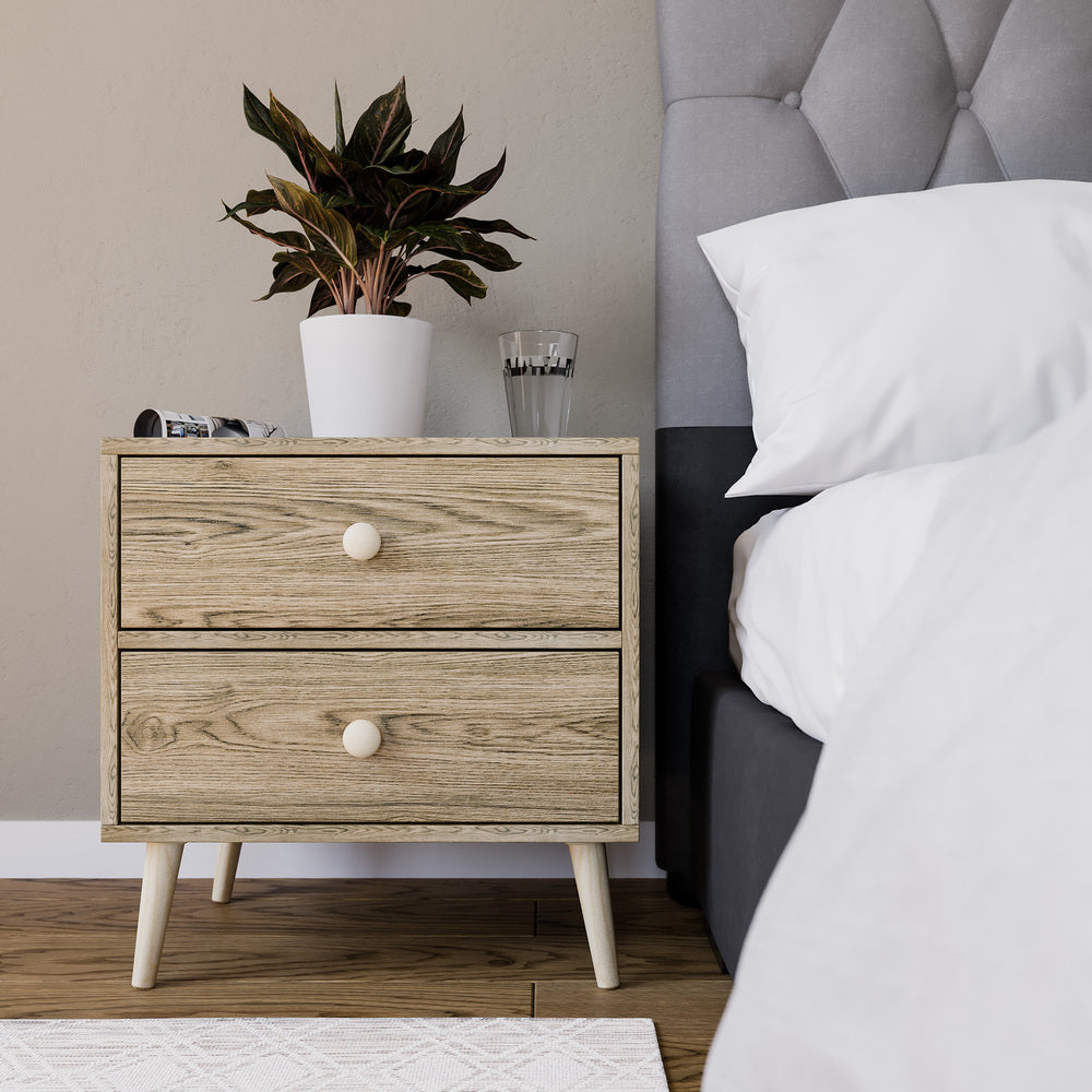 Scandinavian Two Drawer Pedestal Alegria