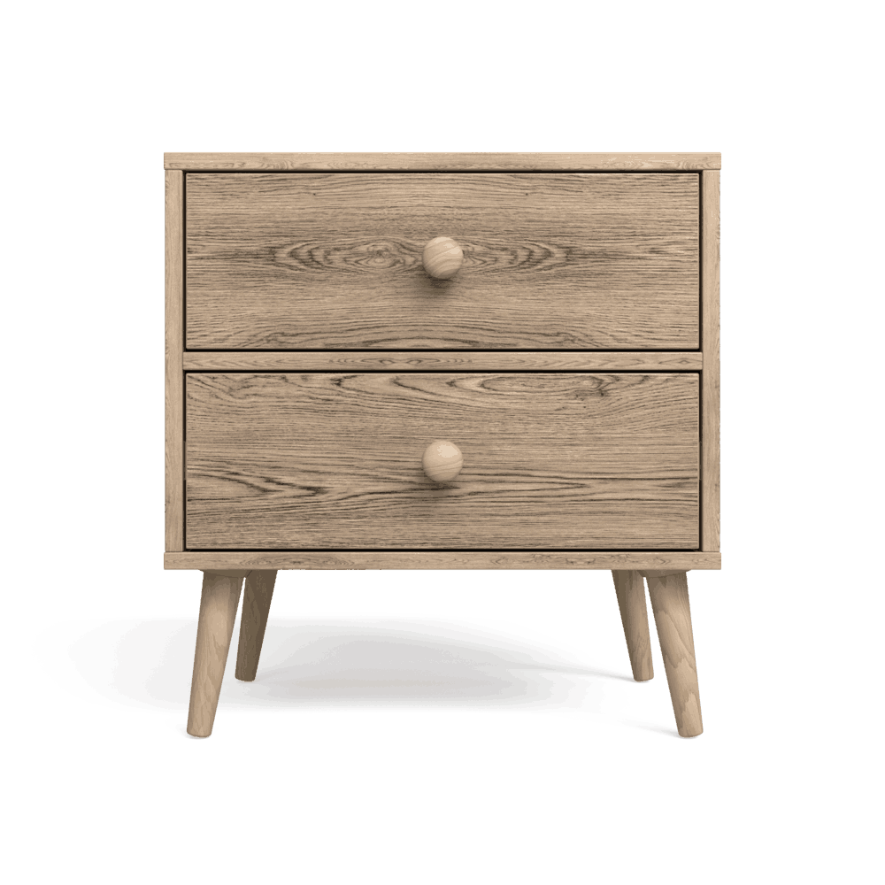 Scandinavian Two Drawer Pedestal Alegria