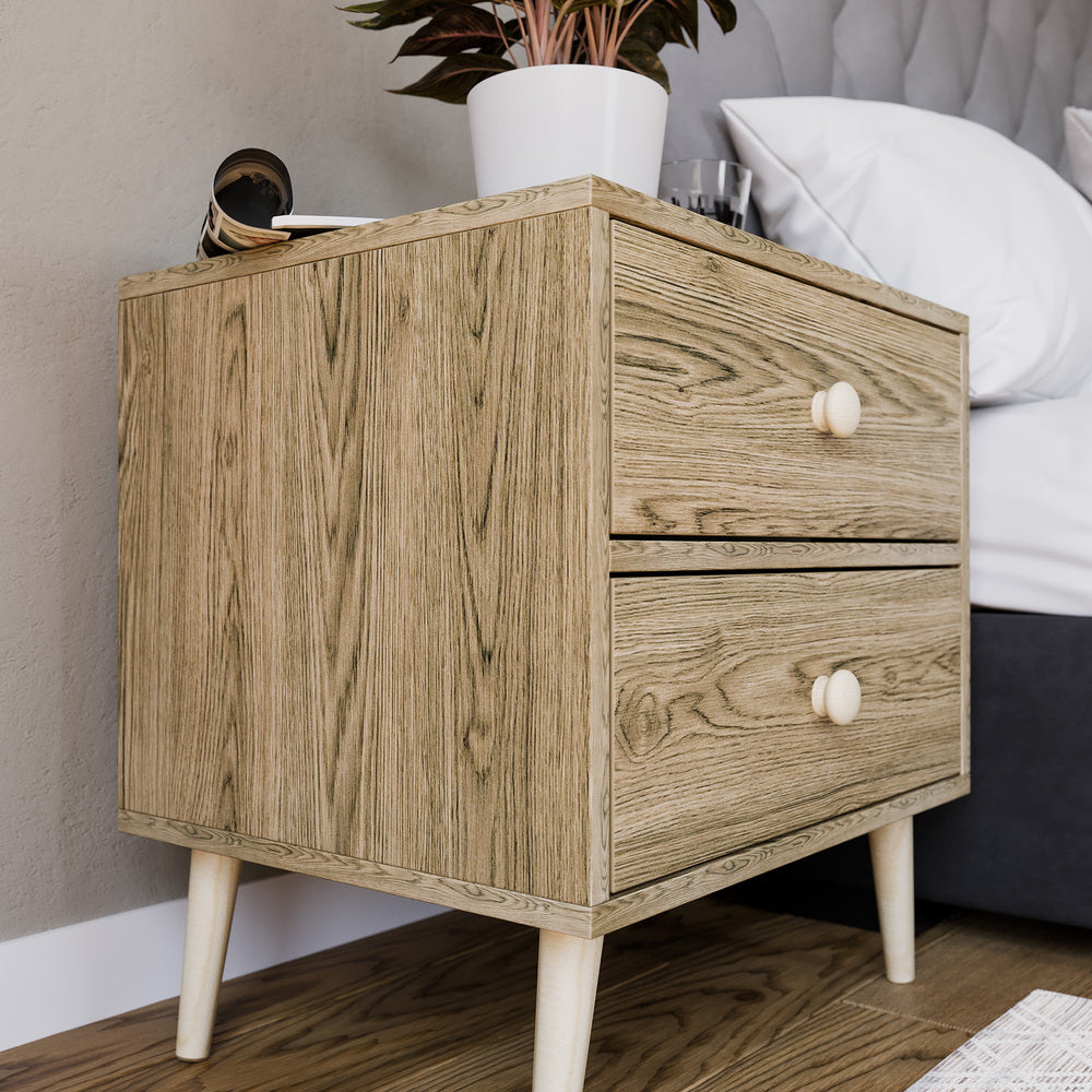 Scandinavian Two Drawer Pedestal Alegria