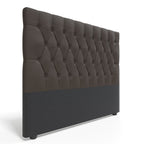 Deep Buttoned Brown Queen Headboard