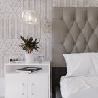 Deep Buttoned Cream Queen Headboard