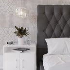 Deep Buttoned Charcoal Double Headboard