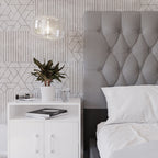 Deep Buttoned Grey Queen Headboard