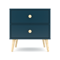 Impression Two Drawers Pedestal Petrol Blue