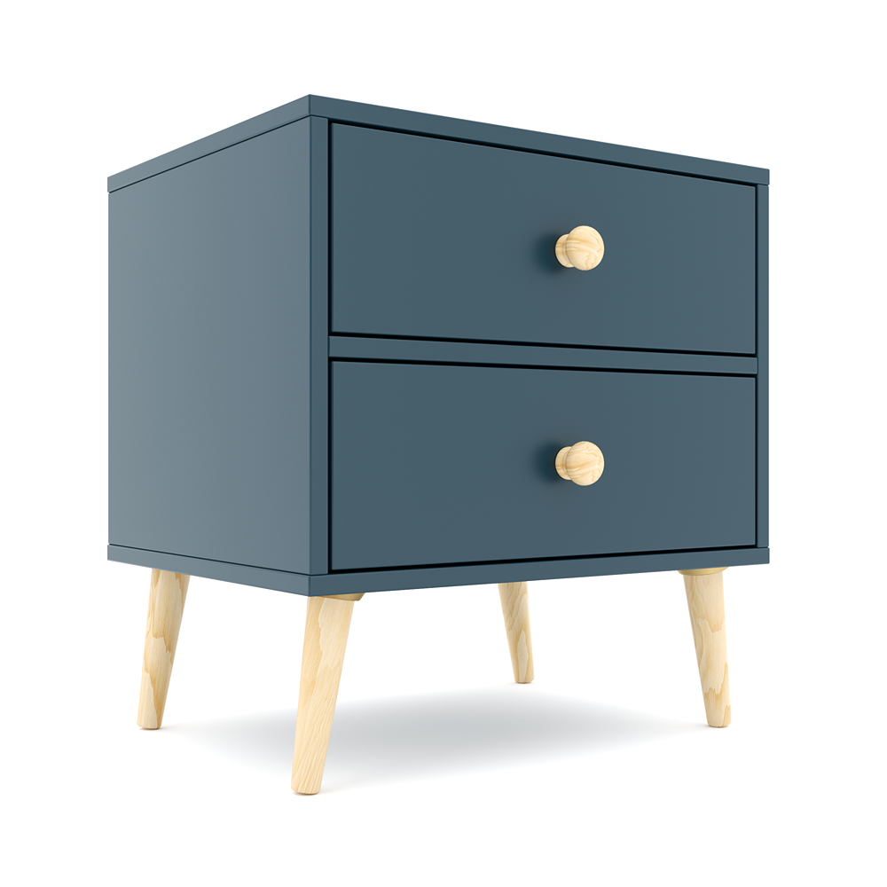 Impression Two Drawers Pedestal Petrol Blue