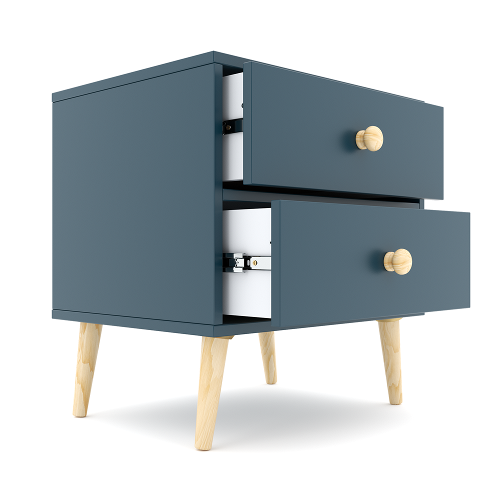 Impression Two Drawers Pedestal Petrol Blue