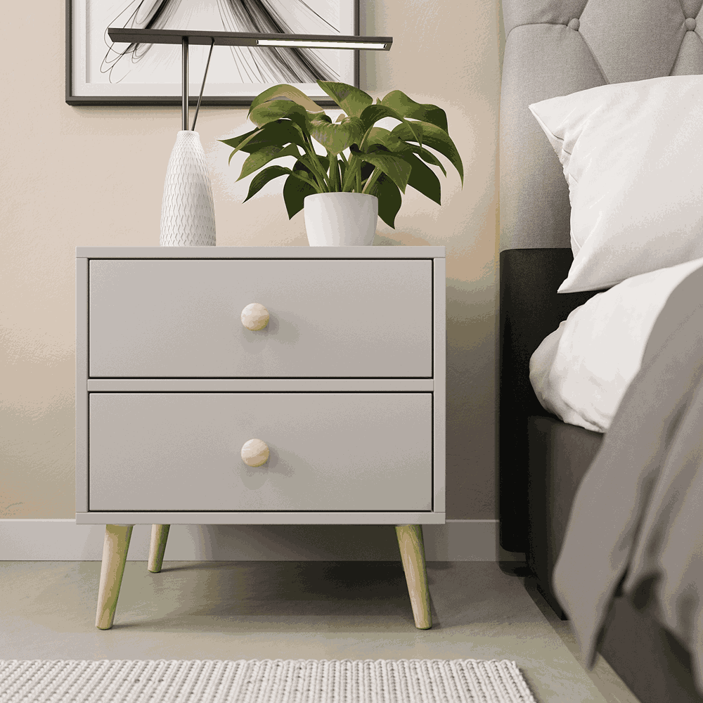 Impression Two Drawers Pedestal Dunblane Grey