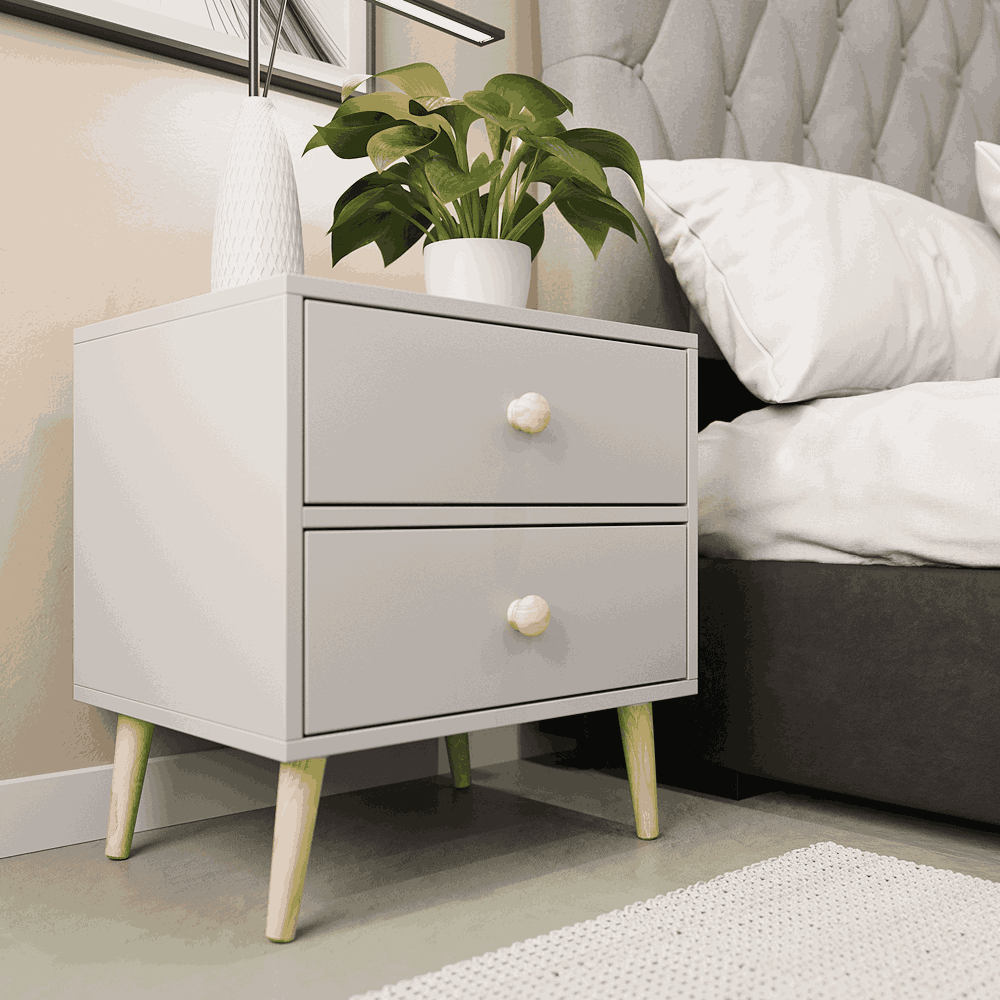 Impression Two Drawers Pedestal Dunblane Grey