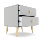 Impression Two Drawers Pedestal Dunblane Grey