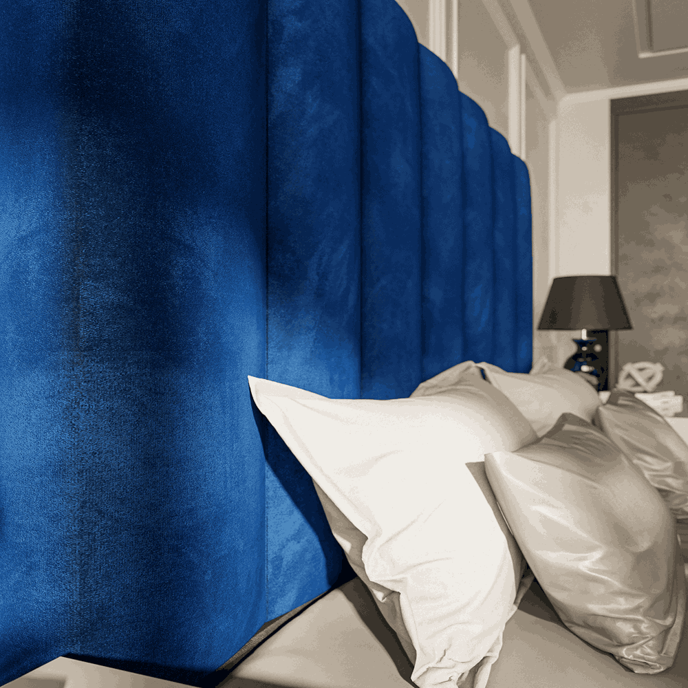 Prestige Royal Blue Double Headboard