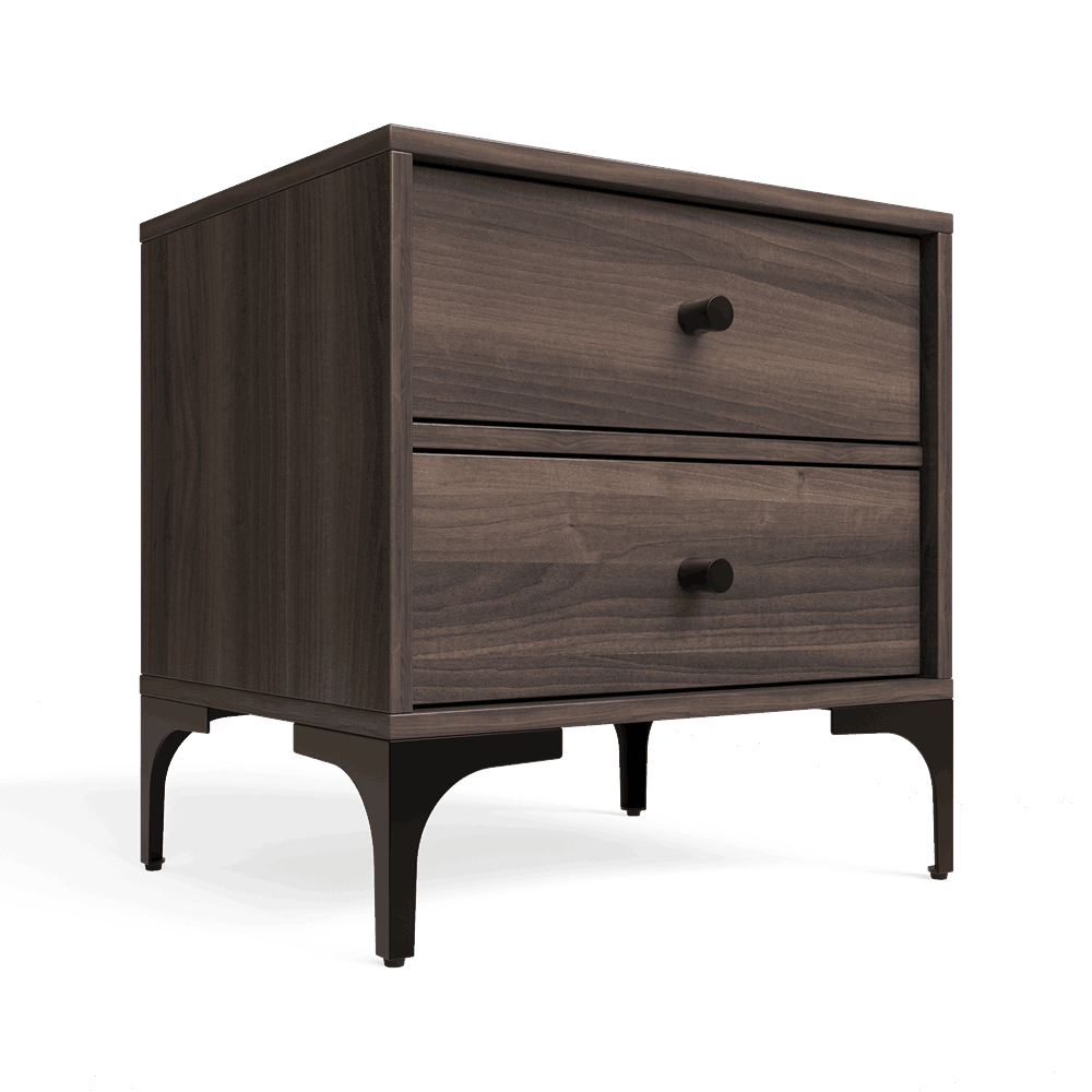 Mistbelt Two Drawers Pedestal Walnut