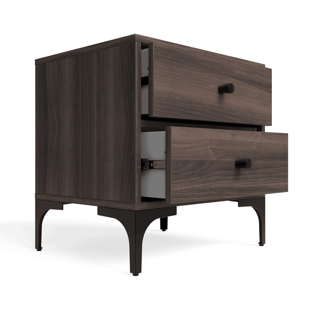 Mistbelt Two Drawers Pedestal Walnut