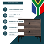 Mistbelt Two Drawers Pedestal Walnut