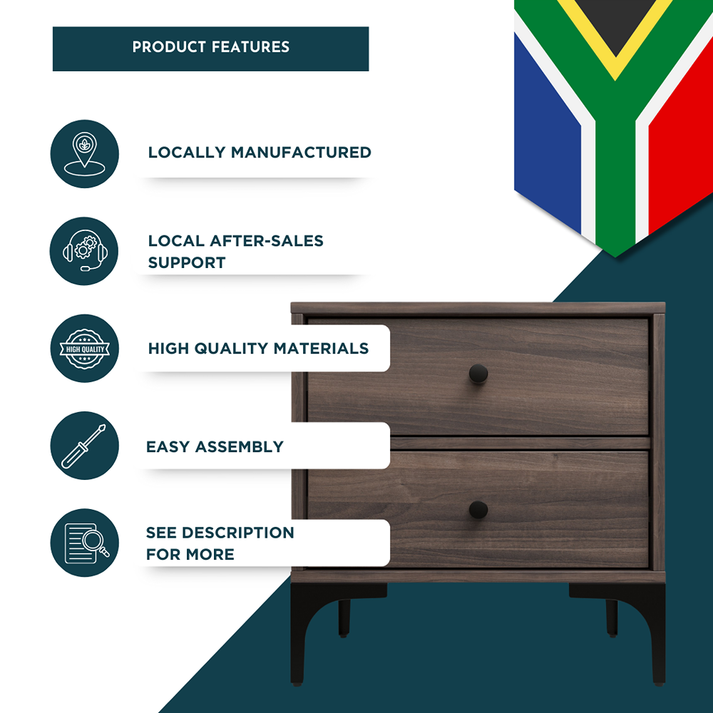 Mistbelt Two Drawers Pedestal Walnut