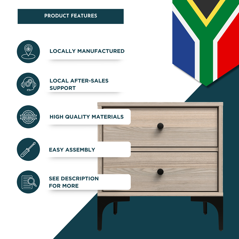 Mistbelt Two Drawers Pedestal Coimbra