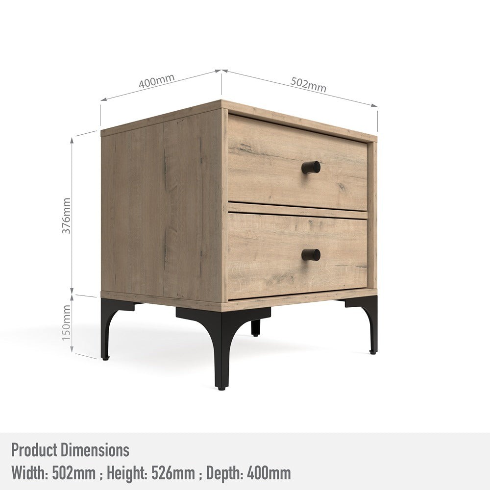 Mistbelt Two Drawers Pedestal Brookhill