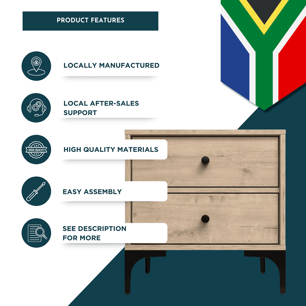 Mistbelt Two Drawers Pedestal Brookhill