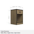 Essential One Drawers Pedestal Swiss Elm