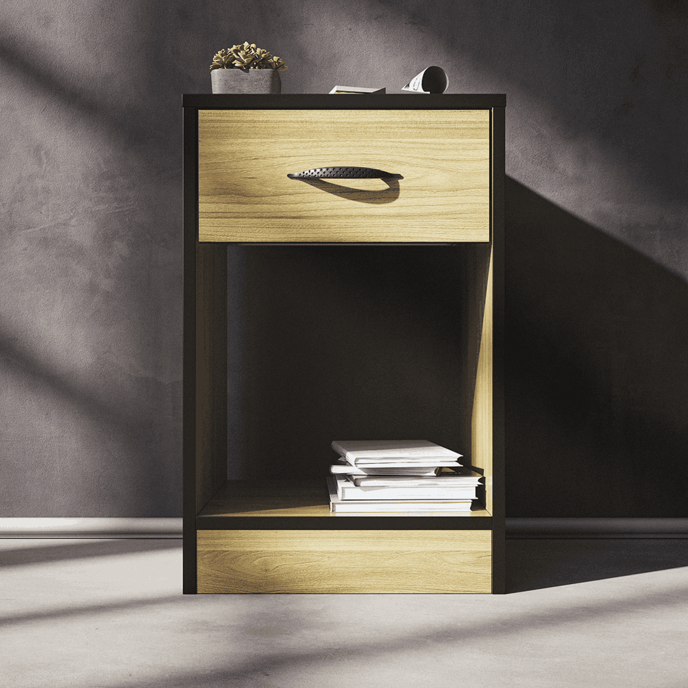 Essential One Drawers Pedestal Swiss Elm