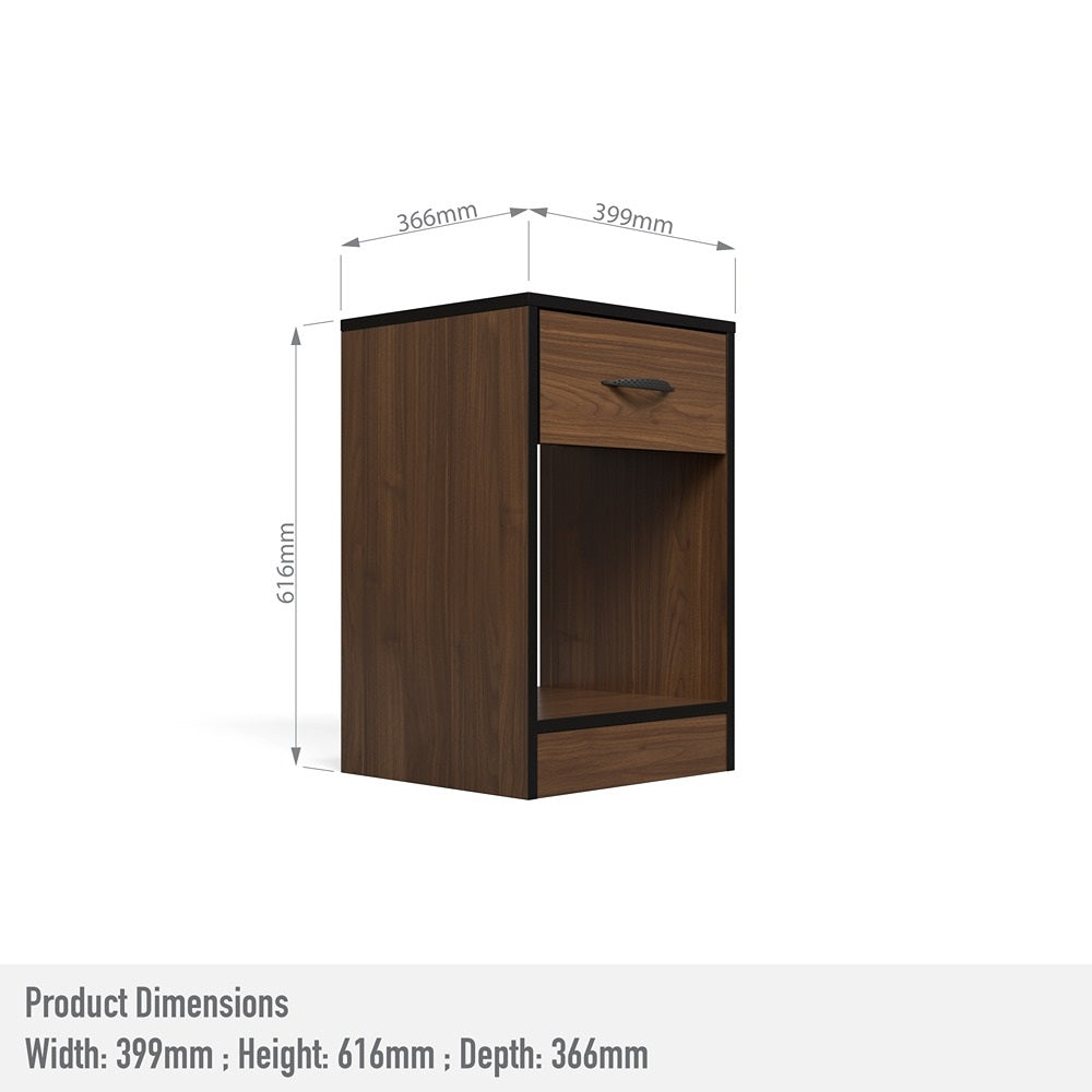 Essential One Drawers Pedestal Brown Walnut