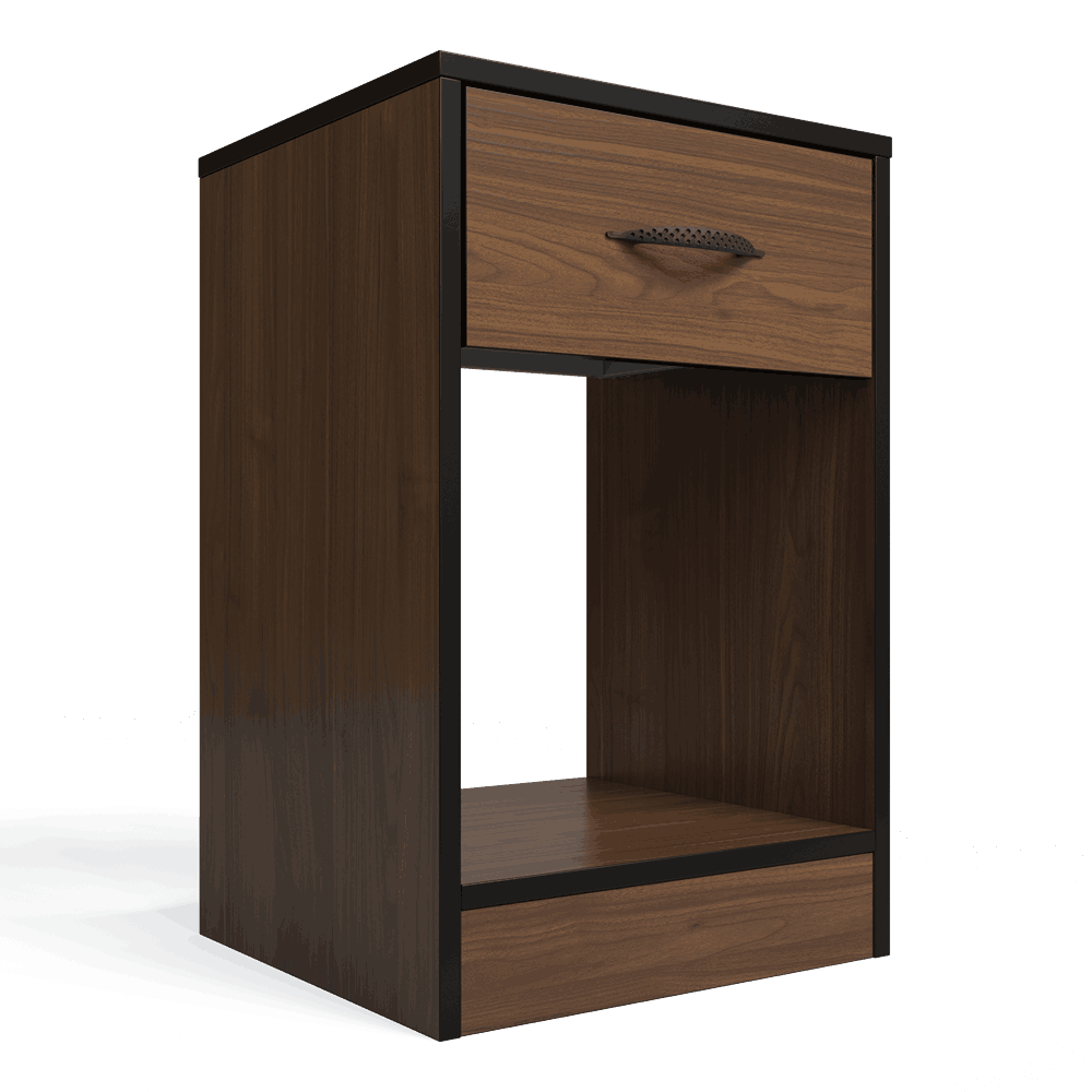 Essential One Drawers Pedestal Brown Walnut