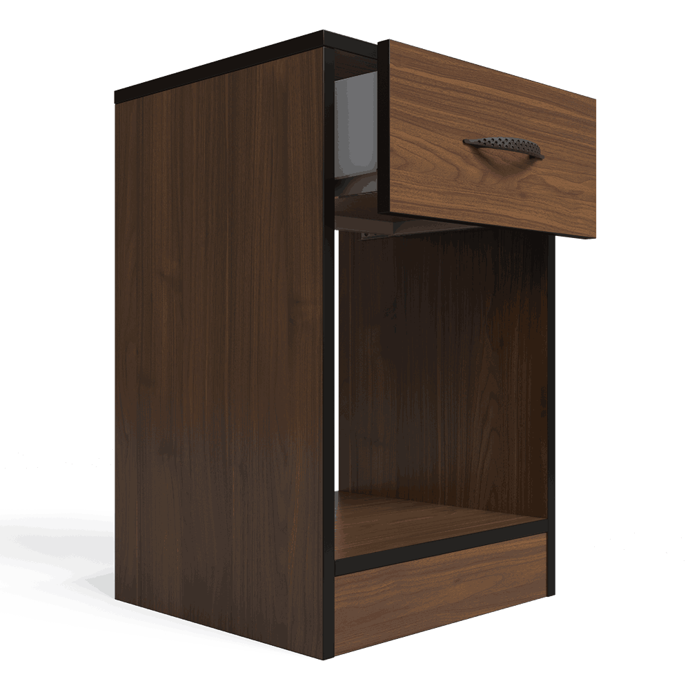 Essential One Drawers Pedestal Brown Walnut