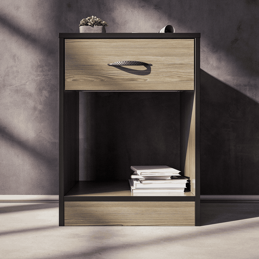 Foundation One Drawers Pedestal Smoked Cedar