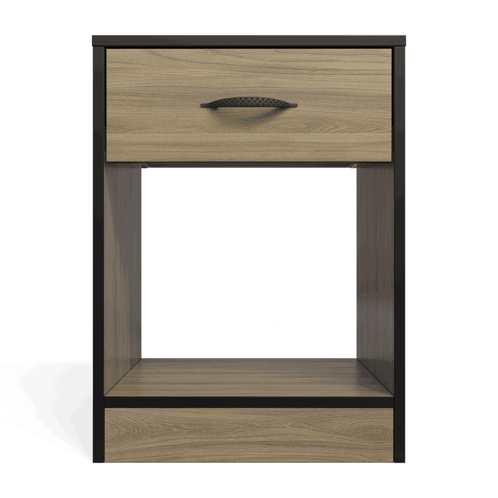 Foundation One Drawers Pedestal Swiss Elm