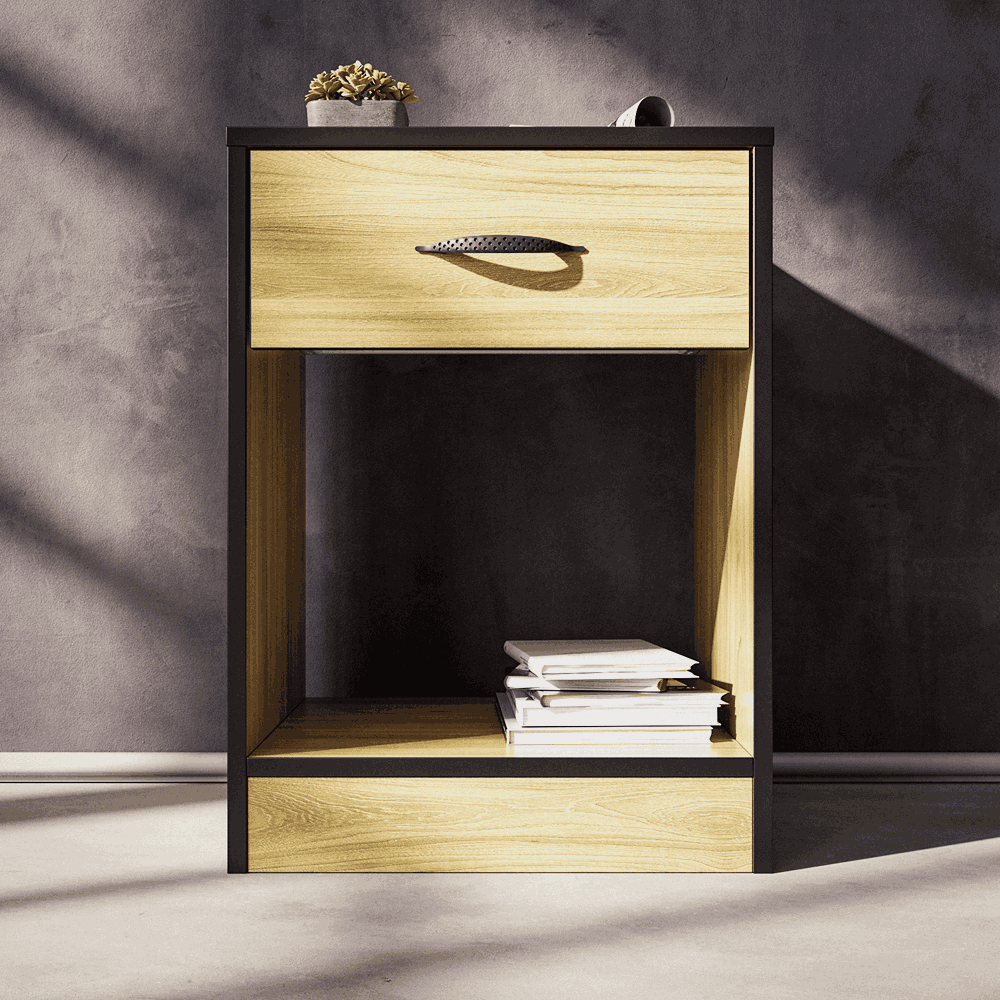 Foundation One Drawers Pedestal Swiss Elm