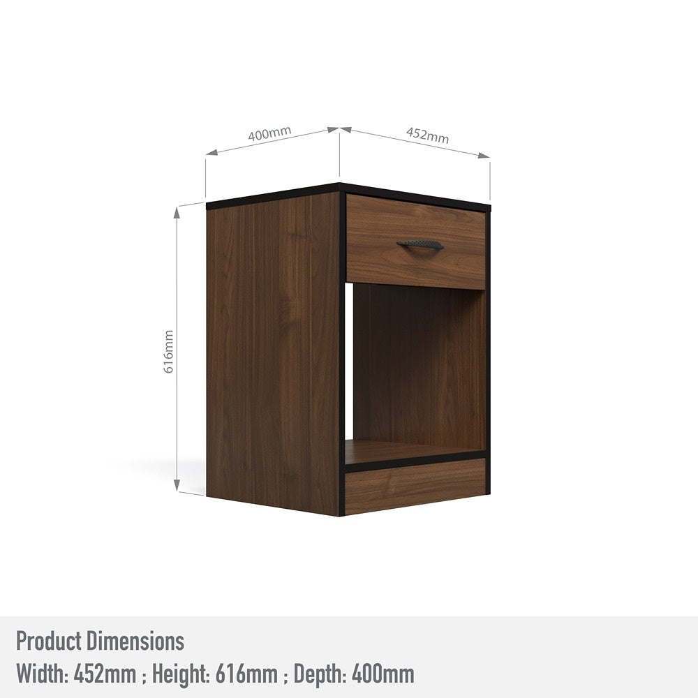 Foundation One Drawers Pedestal Brown Walnut