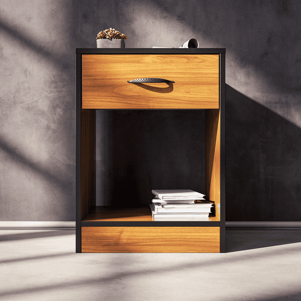 Foundation One Drawers Pedestal Brown Walnut