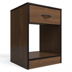 Foundation One Drawers Pedestal Brown Walnut