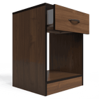 Foundation One Drawers Pedestal Brown Walnut