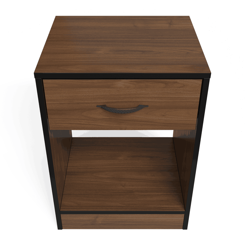 Foundation One Drawers Pedestal Brown Walnut